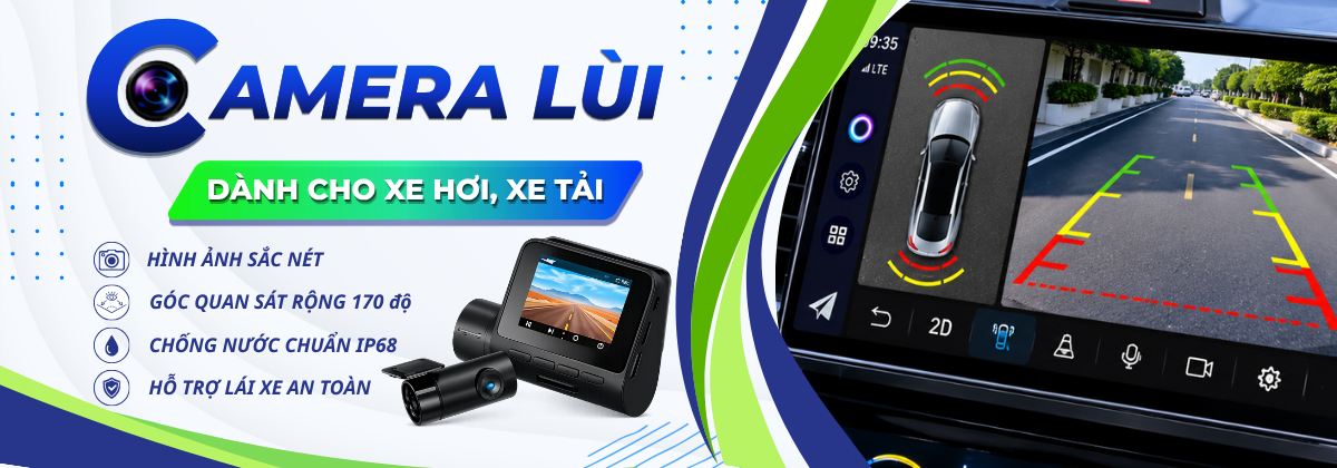 Camera lùi cho xe hơi xe tải với màn hình hiển thị sắc nét góc quan sát rộng hỗ trợ lùi xe an toàn